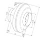 Корпус круглого канального вентилятора КККВ-160 размеры